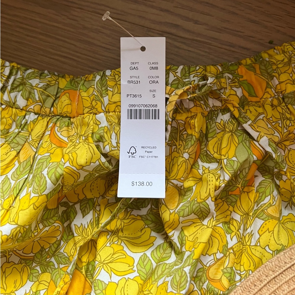 Floral Yellow and Green Skirt